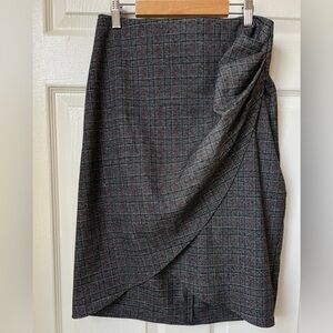 Zara Plaid Pencil Skirt, Size M